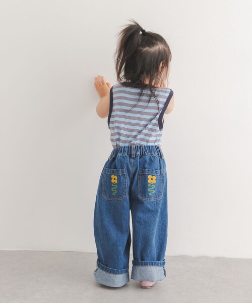URBAN RESEARCH DOORS（アーバンリサーチドアーズ）の「『別注カラー』Solii+Sola　CROSS STITCH DENIM(KIDS)（その他パンツ・キッズ・別注BL×YE・4-5y/5-6y/6-7y/7-8y/8-9y）」の10枚目の写真