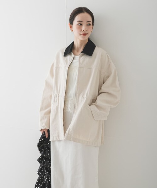 URBAN RESEARCH（アーバンリサーチ）の「ドロストカバーオール（カバーオール・レディース・NATURAL/PINK/NAVY・Free）」の12枚目の写真