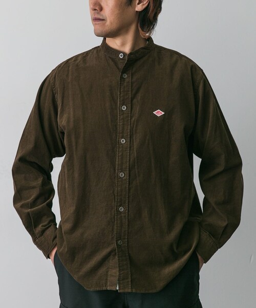 URBAN RESEARCH DOORS（アーバンリサーチドアーズ）の「DANTON　BAND COLLAR SHIRTS LONG-SLEEVE（シャツ/ブラウス・メンズ・MOLE BROWN/SAND BEIGE/CHARCOAL・38/40/42）」の19枚目の写真