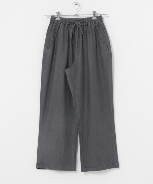ITEMS URBANRESEARCH（アイテムズ アーバンリサーチ）の「レーヨンデニムワイドパンツ（デニムパンツ・レディース・BLU/ONE WASH/BLK・Free）」の4枚目の写真