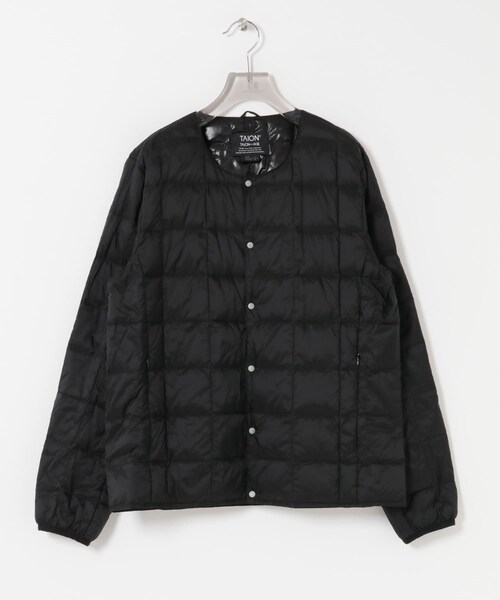 URBAN RESEARCH（アーバンリサーチ）の「『WEB限定』インナーダウン付スタンドカラーロングコート（テーラードジャケット・レディース・BLACK/KHAKI・Free）」の12枚目の写真