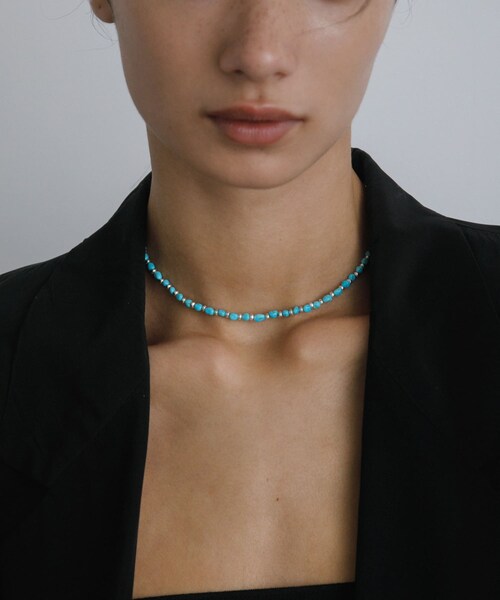 URBAN RESEARCH(アーバンリサーチ)の「decor『デコール』 TurquoiseHematiteDotNL(ネックレス・レディース・SV・-)」の2枚目の写真