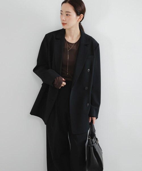 URBAN RESEARCH（アーバンリサーチ）の「ウールブレンドテーラードジャケット（テーラードジャケット・レディース・GRY STRIPE/BLACK・36/38）」の20枚目の写真