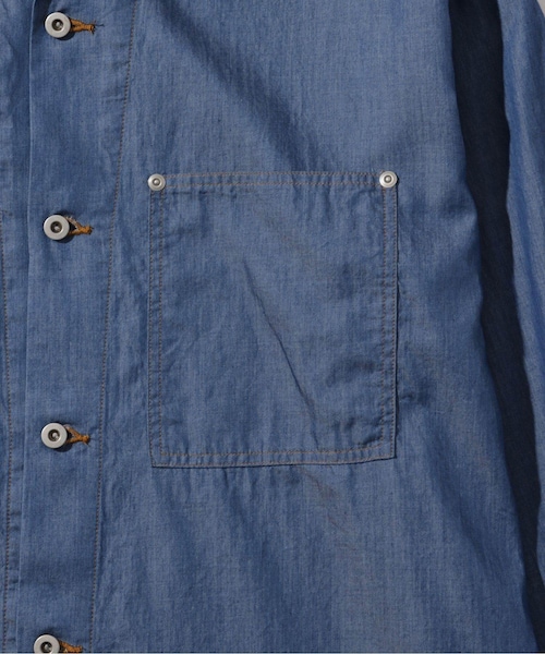 ADAM ET ROPE'（アダムエロペ）の「ライトオンスデニムシャツ ADAM ET ROPE' JEANS（シャツ/ブラウス・メンズ・ネイビー/ブルー系・L/M）」の14枚目の写真