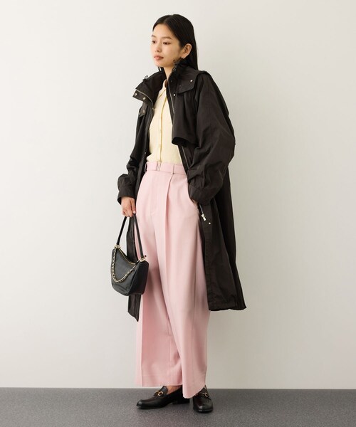 ROPE'(ロペ)の「【撥水】タフタフーデッドロング丈スプリングコート(マウンテンパーカー・レディース・ダークブラウン・F)」の19枚目の写真