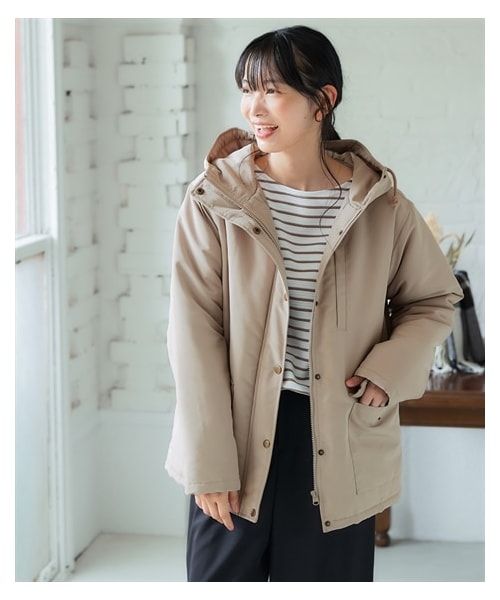 nissen（ニッセン）の「多ポケット中わたマウンテンパーカーコート