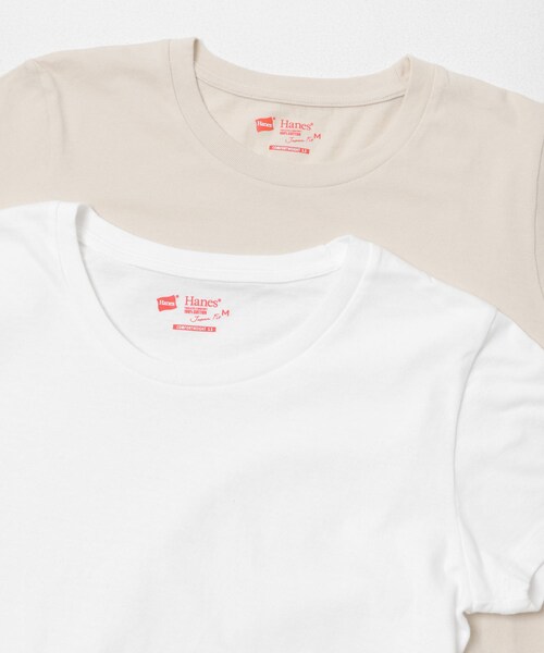 URBAN RESEARCH（アーバンリサーチ）の「HANES　2P クルーネックTシャツ（Tシャツ/カットソー・レディース・BEG/WHT/ASSORT・M）」の3枚目の写真