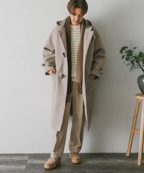 URBAN RESEARCH DOORS（アーバンリサーチドアーズ）の「JAPAN FABRIC ダッフルコート（ダッフルコート・メンズ・GREEN/D.NAVY/GREIGE・M/L）」の11枚目の写真