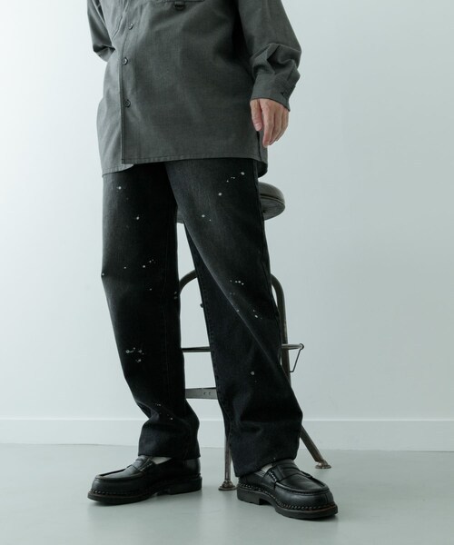 ITEMS URBANRESEARCH（アイテムズ アーバンリサーチ）の「11oz PAINT STRAIGHT DENIM（デニムパンツ・メンズ・BLU/BLK・M/L）」の17枚目の写真