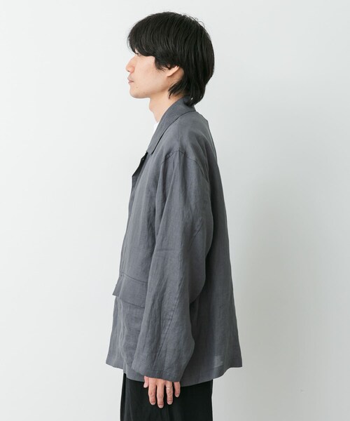 URBAN RESEARCH DOORS(アーバンリサーチドアーズ)の「STILL BY HAND リネンシャツカバーオール(カバーオール・メンズ・TAUPE/BLACK/BLUE GREY・46/48)」の13枚目の写真