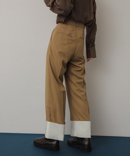 SENSE OF PLACE by URBAN RESEARCH（センスオブプレイスバイアーバンリサーチ）の「ワイドターンバックパンツ（その他パンツ・レディース・KHAKI/BLACK/BEIGE・S/M）」の15枚目の写真