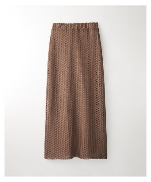 nissen（ニッセン）の「透かし編みナロースカート（スカート・レディース・レッド/ブラウン/黒・F）」の5枚目の写真