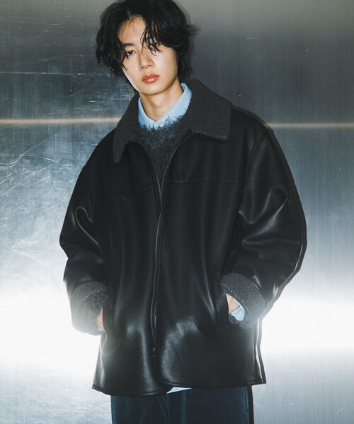 SENSE OF PLACE by URBAN RESEARCH（センスオブプレイスバイアーバンリサーチ）の「アソートボアブルゾン（ブルゾン・メンズ・BLK×CHA/BLK×BLK/GRY×KHK・M/L）」の18枚目の写真