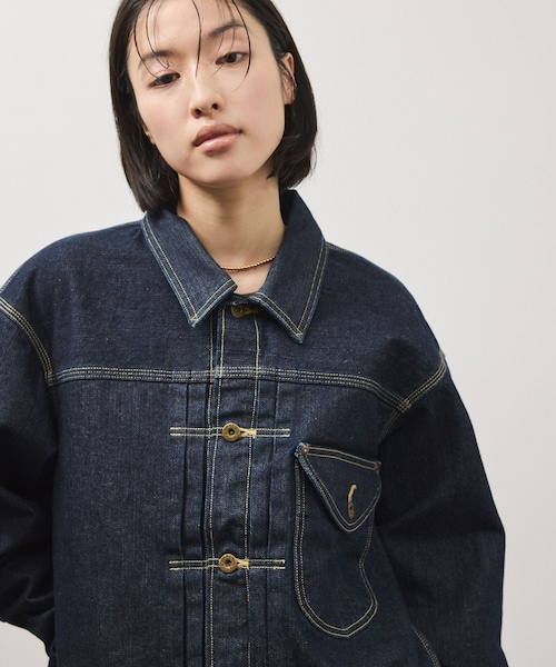 ADAM ET ROPE'(アダムエロペ)の「【Lee for ADAM ET ROPE'】別注 デニムジャケット(デニムジャケット・レディース・ネイビー/ブルー・F)」の16枚目の写真