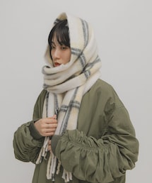 KBF | ブークレチェックストール(ストール/ショール)