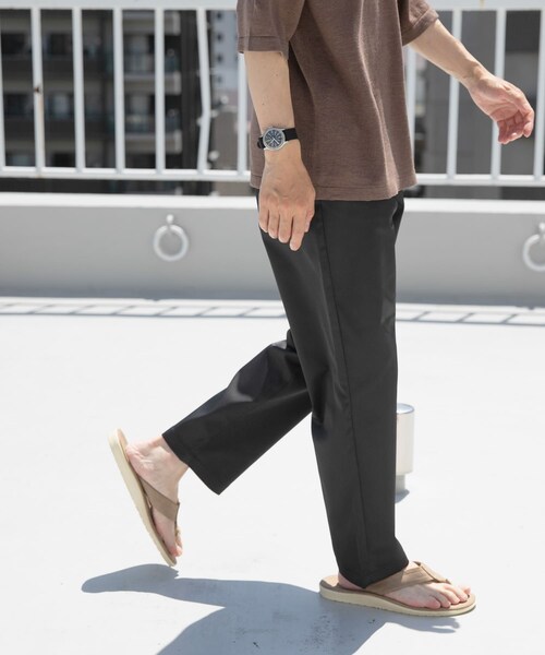 ITEMS URBANRESEARCH（アイテムズ アーバンリサーチ）の「『セットアップ対応』マシンウォッシャブルピケテーパードパンツ（その他パンツ・メンズ・BLK/KHK/NVY・M/L）」の8枚目の写真