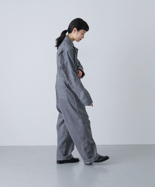 かぐれ(カグレ)の「MASTER&CO FLANNEL ALL IN ONE(つなぎ/オールインワン・レディース・GREY/DK GREY・S)」の6枚目の写真