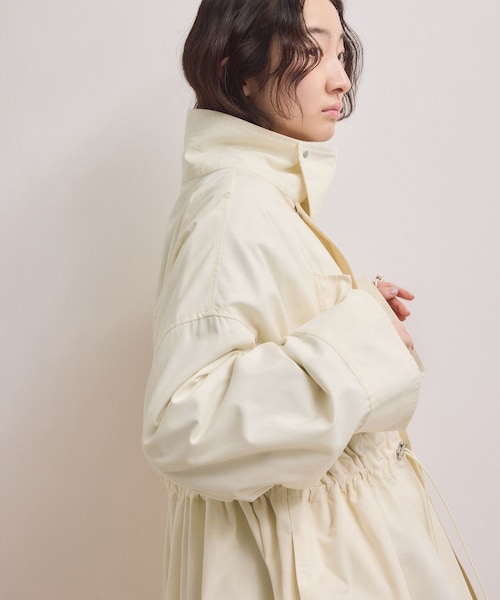 ADAM ET ROPE'(アダムエロペ)の「【WEB限定】・【サステナブル】スタンドカラーハーフモッズコート(モッズコート・レディース・ブラック/オフホワイト/ブラウン系・F)」の16枚目の写真