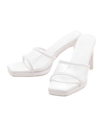 GYDA | クリアオープントゥミュールサンダル(サンダル)