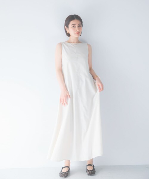 URBAN RESEARCH ROSSO（アーバンリサーチロッソ）の「リネン混リボンドレス（ワンピース・レディース・BLACK/VANILLA/GREEN/P/BLUE・Free）」の7枚目の写真