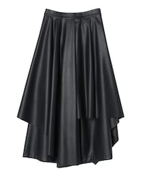 FAKE LEATHER ASYMME LAYERED PT
