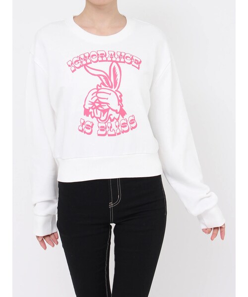 ignorance BUNNYショートスウェットトップス