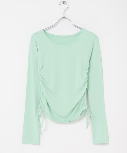 THE GOODLAND MARKET（ザグッドランドマーケット）の「cwtch　SHEER LONG-SLEEVE T-SHIRTS（Tシャツ/カットソー・レディース・WHITE/MINT/ORANGE/NAVY・Free）」の2枚目の写真