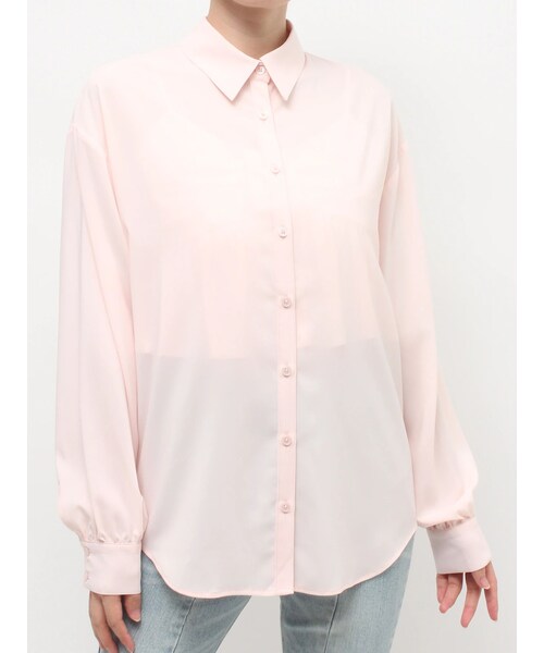 RESEXXY（リゼクシー）の「ルーズオーバーシャツ 【セットアップ着用可能】（シャツ/ブラウス・レディース・ホワイト/ピンク/ブルー・F）」の8枚目の写真