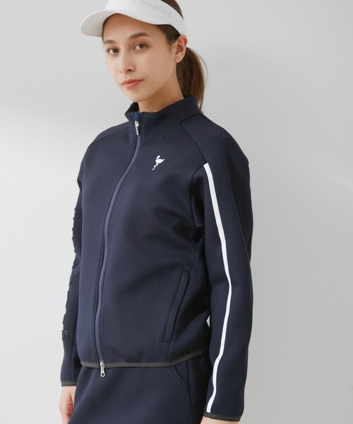 ROPE'（ロペ）の「ダンボールニットエンボスロゴブルゾン（ブルゾン・レディース・グレー/ネイビー/ラベンダー・L/M/S）」の4枚目の写真