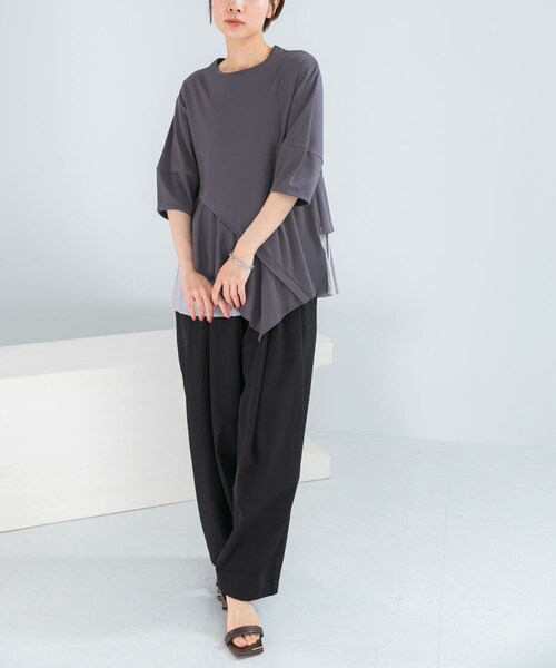 URBAN RESEARCH ROSSO（アーバンリサーチロッソ）の「ELENDEEK　EASY TUCK COCOON PANTS（その他パンツ・レディース・O.WHT/BLK/MNT/BRN・1/2）」の15枚目の写真