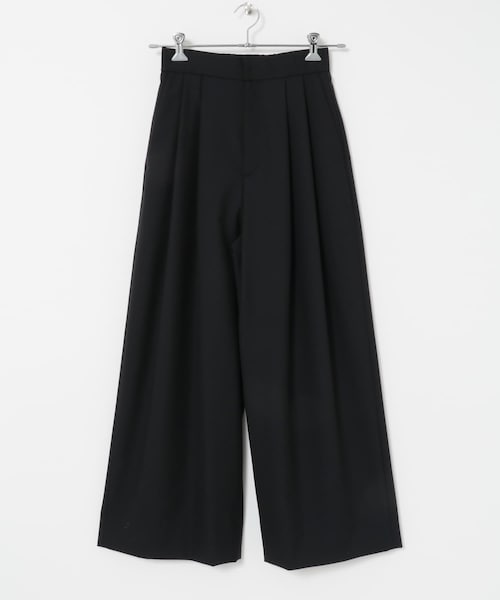 URBAN RESEARCH(アーバンリサーチ)の「ATON WOOL TROPICAL WIDE PANTS(その他パンツ・レディース・BLACK/TOP GRAY・1)」の1枚目の写真