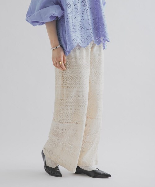THE GOODLAND MARKET（ザグッドランドマーケット）の「FANAKA　レースパンツ（その他パンツ・レディース・OFF WHITE・Free）」の4枚目の写真