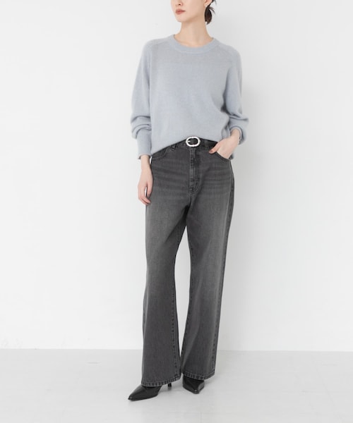 URBAN RESEARCH（アーバンリサーチ）の「ワイドストレートデニムパンツ（デニムパンツ・レディース・BLACK/LT BLUE・36/38/40）」の6枚目の写真