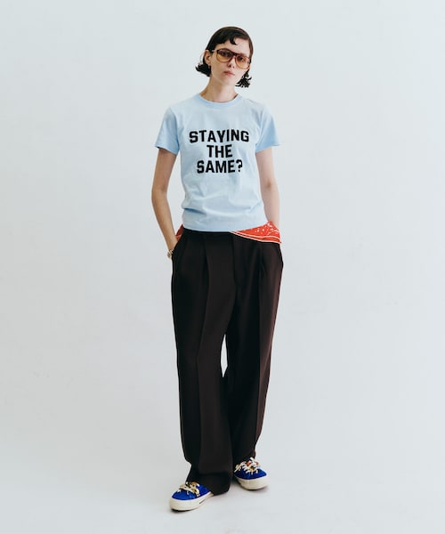 URBAN RESEARCH(アーバンリサーチ)の「Teya Flock Letter T-shirts(Tシャツ/カットソー・レディース・SAX/RED/BROWN・S/L)」の16枚目の写真