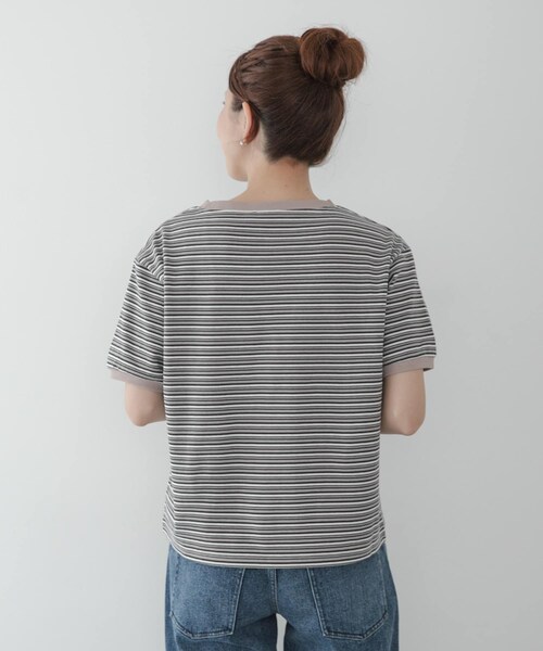 URBAN RESEARCH Sonny Label（アーバンリサーチサニーレーベル）の「STAR&STRIPE　マルチボーダーTシャツ（Tシャツ/カットソー・レディース・マルチグレー/マルチブルー/マルチグレージュ・M）」の7枚目の写真