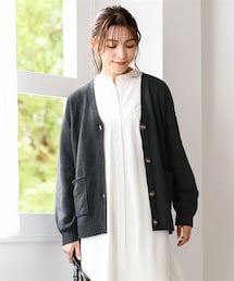 nissen | 大きいサイズゆるシルエットカノコ編カーディガン(カーディガン/ボレロ)