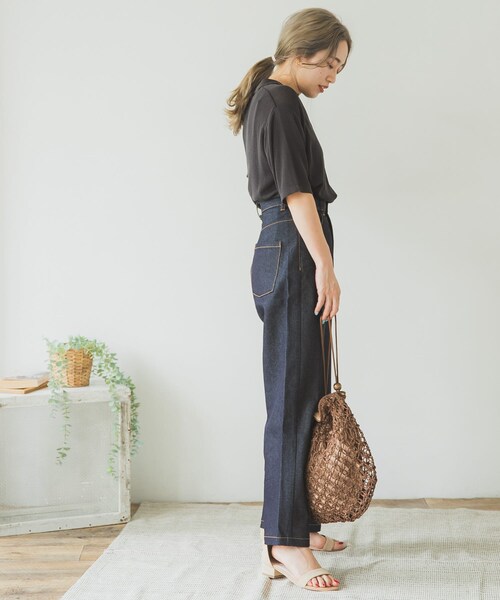 ITEMS URBANRESEARCH（アイテムズ アーバンリサーチ）の「ポロニットTシャツ（ポロシャツ・レディース・BLU/BEG/CHA・FREE）」の10枚目の写真