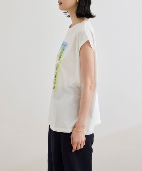 ROPE'（ロペ）の「【Kei Nagayama for ROPE'】プリント ノースリーブTEE【接触冷感・洗濯耐久あり】（Tシャツ/カットソー・レディース・ホワイト・F）」の17枚目の写真
