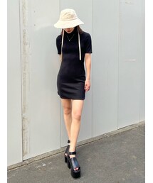 EMODA | ハイネックフィットリブワンピース(ワンピース)