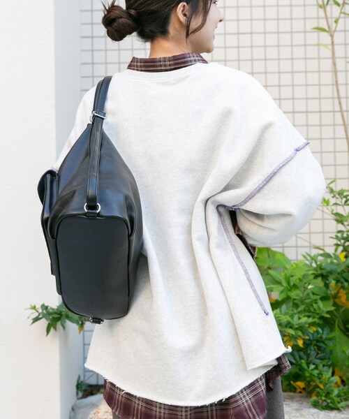 ITEMS URBANRESEARCH（アイテムズ アーバンリサーチ）の「裏起毛刺繍ロゴスウェット（スウェット・レディース・OML/BRN/L.PNK・FREE）」の7枚目の写真