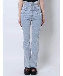 EMODA | サイドオープンハイウエストフレアパギンス(デニムパンツ)