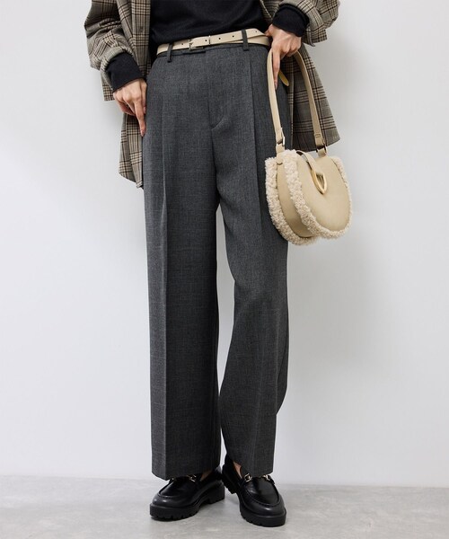 ROPE' PICNIC(ロペピクニック)の「スリートーンツイードワイドパンツ/セットアップ対応(スラックス・レディース・チャコール/ダークブラウン・L/M/S)」の10枚目の写真