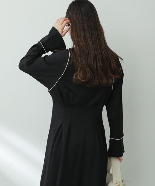 SENSE OF PLACE by URBAN RESEARCH（センスオブプレイスバイアーバンリサーチ）の「ウエストタックカットワンピース（ワンピース・レディース・BROWN/GREIGE/BLACK・one）」の6枚目の写真