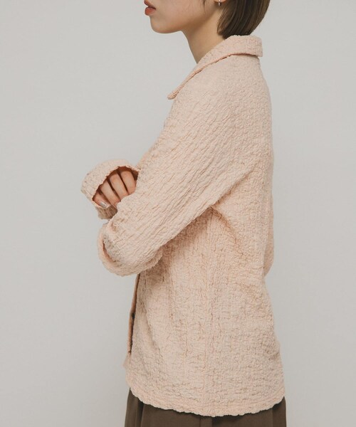 KBF（ケイビーエフ）の「ポコポコジャガードシャツ（シャツ/ブラウス・レディース・IVORY/PINK/BLACK・One）」の20枚目の写真