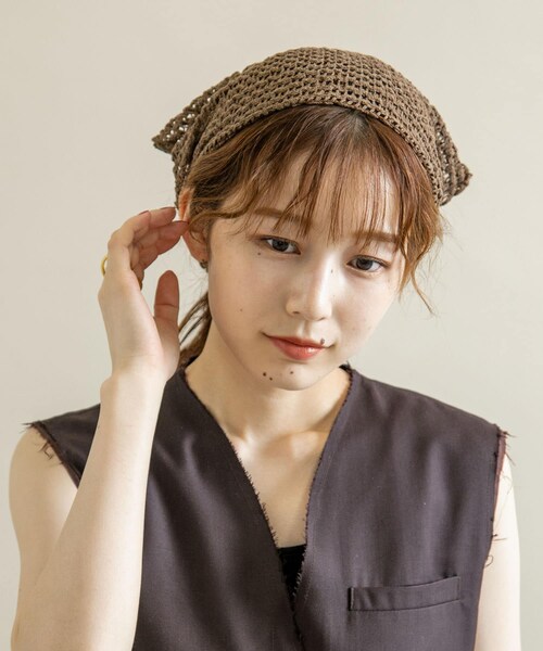 SMELLY（スメリー）の「メッシュヘッドスカーフ（ヘアバンド・レディース・BLK/MOC・-）」の16枚目の写真
