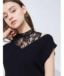 MERCURYDUO | ノースリレースドッキングカシュクールコンパクトニット(ニット/セーター)