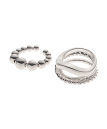 DESIGN CHAIN 2PCS リング