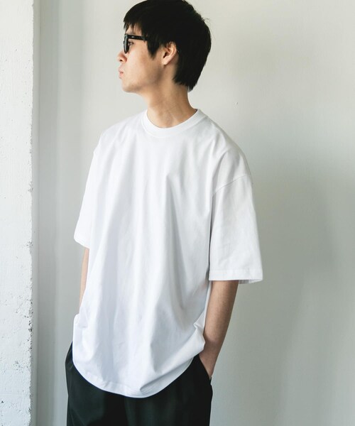 URBAN RESEARCH DOORS（アーバンリサーチドアーズ）の「『別注』HANES×DOORS　BEEFY-T DOORS FIT SHORT-SLEEVE（Tシャツ/カットソー・メンズ・ホワイト/ブラック/アッシュグレー/ブラウン/インディゴ/ネイビー・M/L/XL/XXL/XXXL）」の11枚目の写真