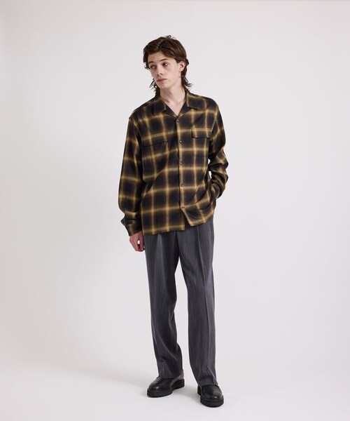 Saturdays NYC（サタデーズ ニューヨークシティ ）の「Marco Ombre Check  LS Shirt（シャツ/ブラウス・レディース・オリーブ/ブルー・L/M/S/XL）」の21枚目の写真