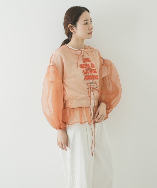URBAN RESEARCH(アーバンリサーチ)の「ESTHE VOLUME ORGANZA BOW TOP(シャツ/ブラウス・レディース・CORK・XS)」の9枚目の写真